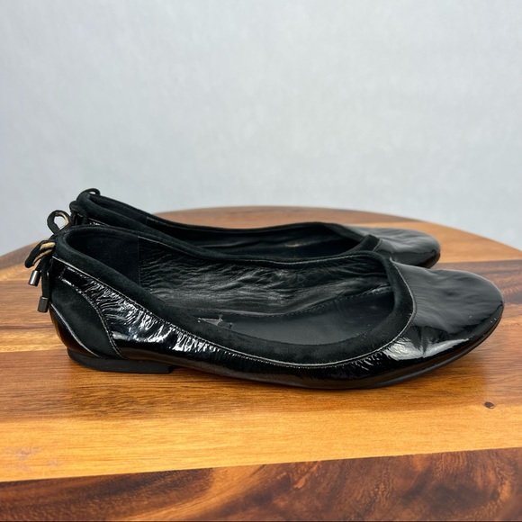 Ecco Black Patent Size 37 Women’s Round Toe Slip On Flats - Picture 8 of 10